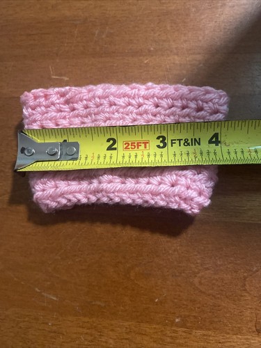 Coffee/Tea Koozies Crochet Handmade Pink Eco Friendly Granny Core - Picture 4 of 6