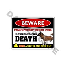 Beware Private Property Akita Decor Gifts for Dog Lovers Decals