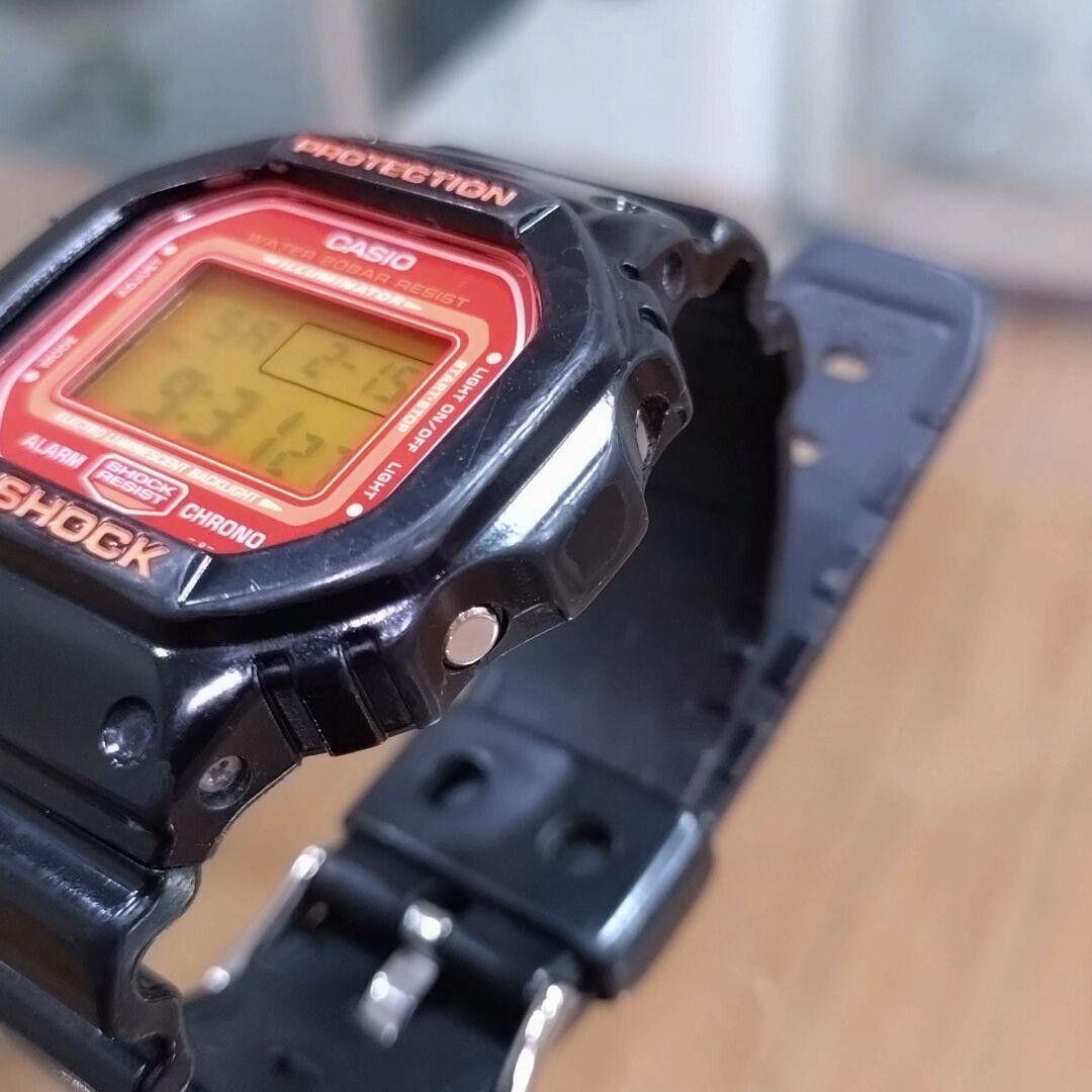 Casio G-Shock 1545 DW-5600CS Digital Watch Black Orange From Casio G-Shock 1545 DW-5600CS Digital Watch Black Orange From