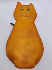 NEW iGem Stone Jewelery Small Leather Over the shoulder Chest Bag Brown Cat...
