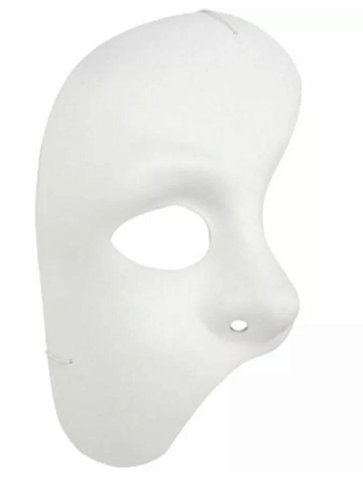 Forum Novelties 1/2 Mask White Phantom Of The Opera Mask, White - Image 2 of 4