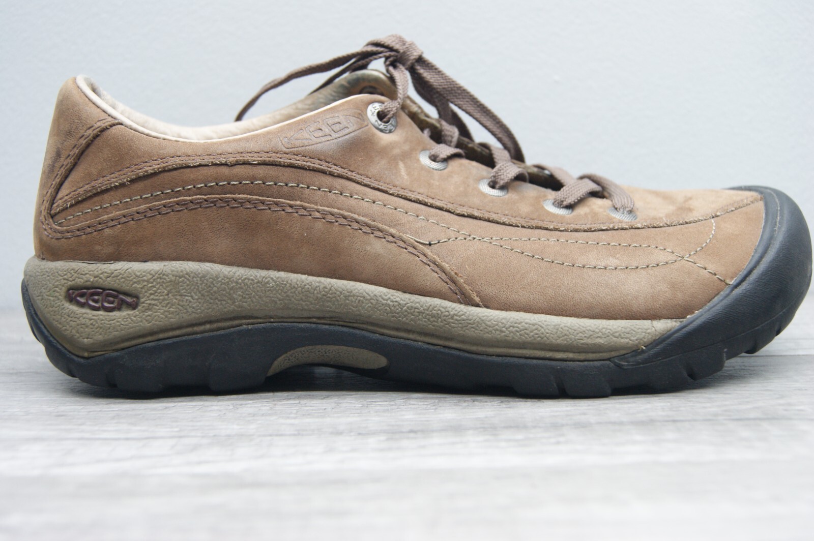 Scarpe stringate da trekking KEEN Superfeet da donna marroni in pelle taglia 8 5 EUC