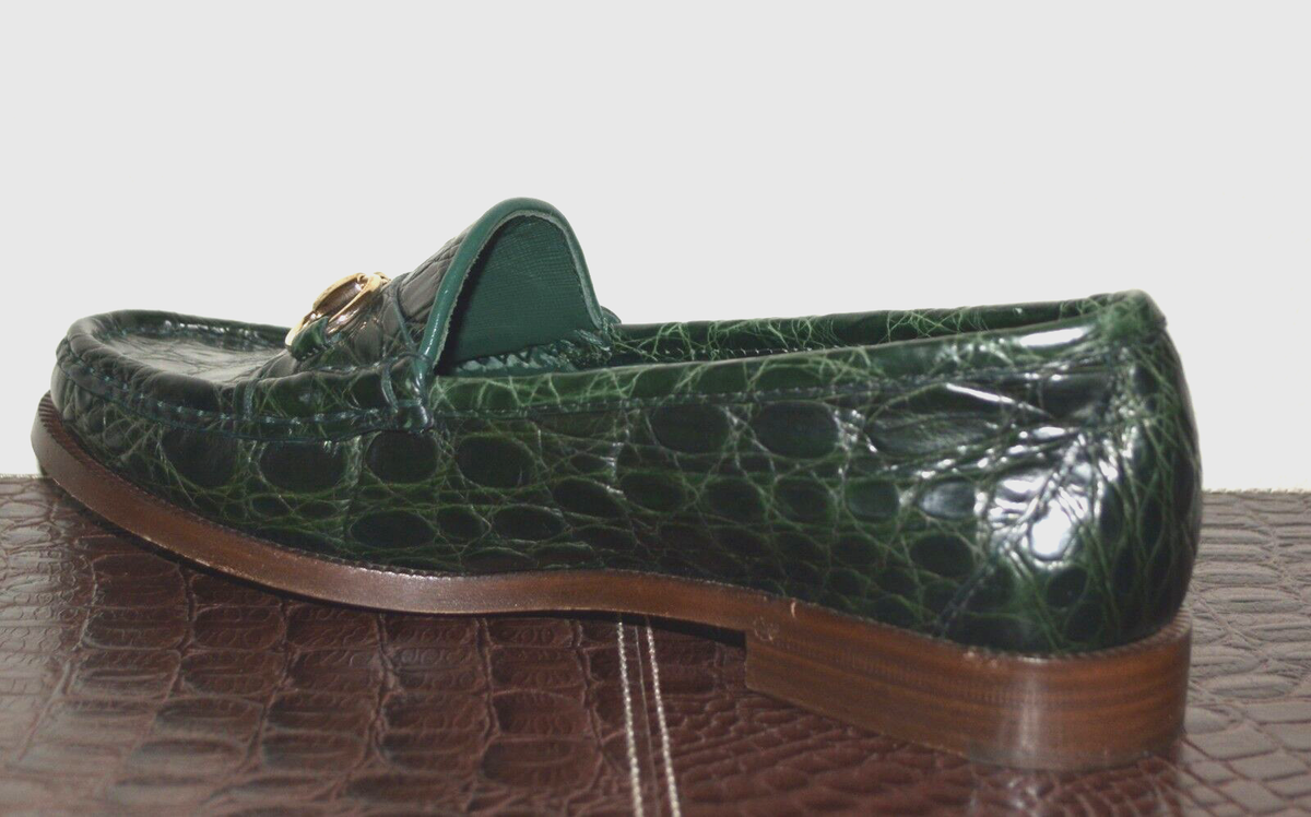 NIB GUCCI GENUINE CROCODILE HORSEBIT LOAFERS 4900$ Gucci 1921 Collection Crocodile Horsebit Loafer 90th  main image 3