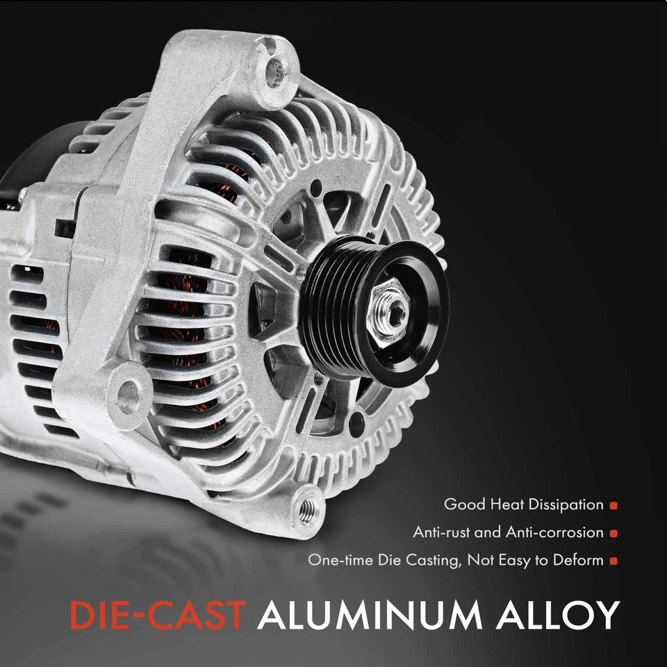 Alternador para BMW 545i 550i 650i 745i 750i X5 V8 4.4L 4.8L 12V 180A CW 6 ranuras Foto 4 de 4