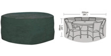 Garland W1200 Polyethylene Weather Proof 6-8 Seater Round Furniture Cover Green