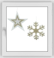 2Er Set Xl Weihnachtsstern Schneeflocke Weihnachtsdeko Fenster Weihnachten Mix