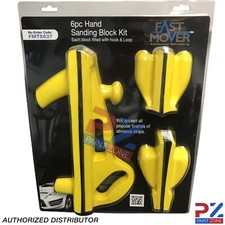 Fast Mover SANDING BLOCK KIT 6 Pcs Hook & Loop  Detailing Car Body Work Repair