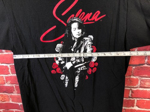 Vintage PAIR SELENA QUINTANILLA T-SHIRTS ROSES & PENTAGRAM SLAYER Cotton Size L - Picture 7 of 12