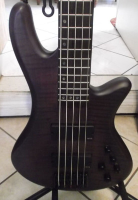 Schecter Guitar Research Studio 5 Bass Guitar Transparent Purple Burst