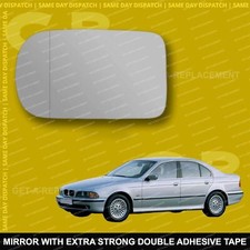 For BMW 5 Series E39 wing mirror glass 95-03 Left Passenger side with Wide Angle