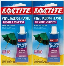2~ 1oz LOCTITE Vinyl Fabric Plastic Flexible Clear Adhesive Leather Canvas Glue