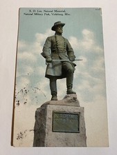 Postcard S.D. Lee National Memorial Military Park Vicksburg Note Dated 1910