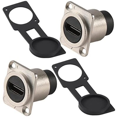 ANMBEST 2PCS HDMI Waterproof Connector, Metal Shell M25 Panel Mounting Female...
