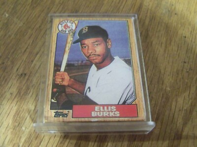 ELLIS BURKS 1990 Topps Double Header--Test Issue-  2 pictures in holder