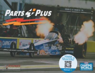 2021 Clay Millican Parts Plus/Walmart Vaccine Top Fuel NHRA Hero Card