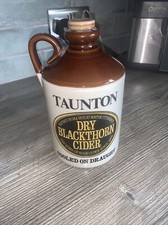 Taunton Dry Blackthorn Cider pub  pottery bar display flagon (cut out back)