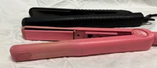 EVOLUTION/HERSTYLER  2PC PK FLAT IRON  (BLACK/PINK)GENTLY USED