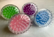 Silicone Bristle Shampoo Hair Scalp Massaging Growth Stimulation Easy Grip Brush
