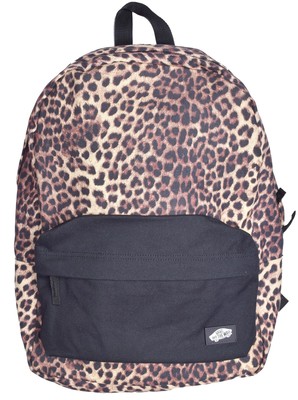 VANS Realm Leopard Print Black Backpack 