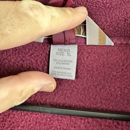 EMS Pinnacle Performance Vintage Fleece Ski Jacket Anorak Plum Men’s XL Snap - Picture 5 of 7