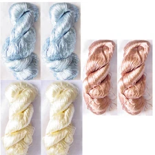 6 Thread Yarn Lace Skeins Knitting Work Reel Silk Fabric 690gm Woven Sari