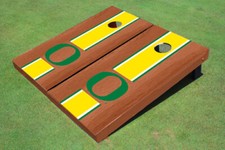 University of Oregon Yellow Rosewood Matching Long Stripe Cornhole Boards