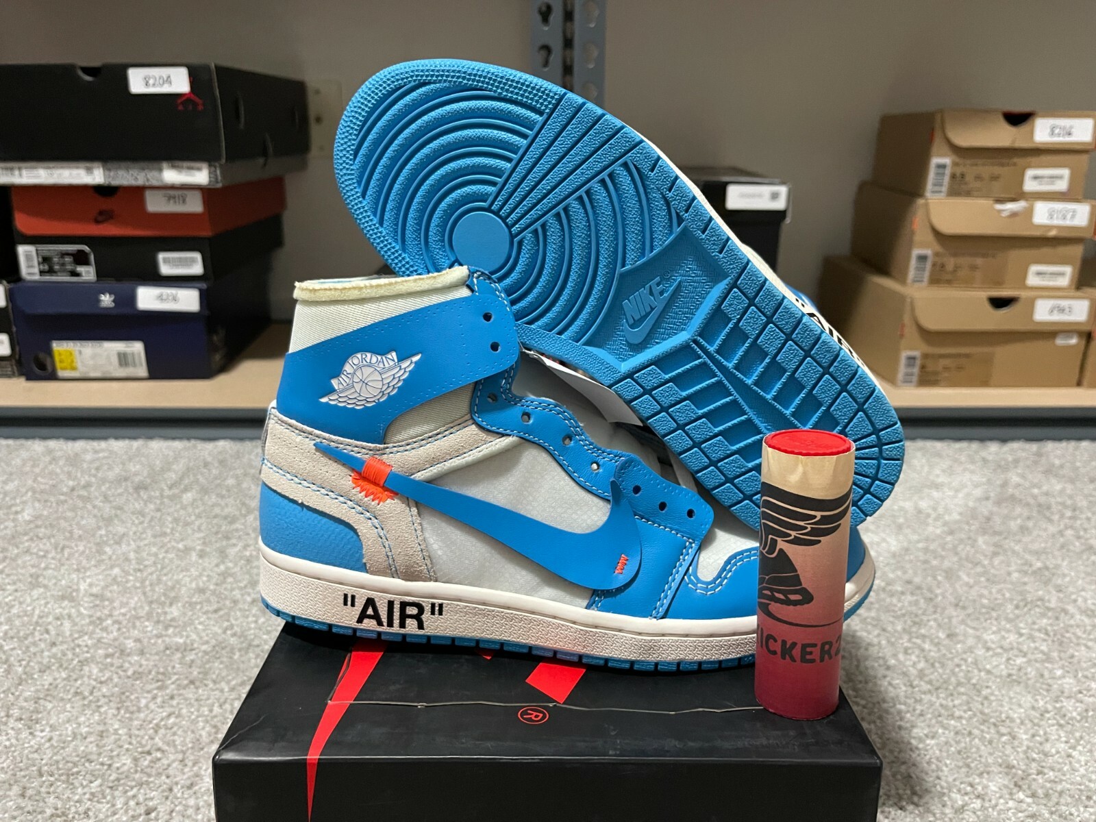 off white air jordan 1 unc