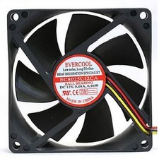 EVERCOOL PC Computer Case System Cooling Fan Cooler 80mm 3Pin 80x80x25mm 8cm