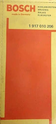 SPAZZOLE PER DINAMO FIAT 600D MARELLI 12V BOSCH ORIGINALI 1917010206 IN CARBONE - Foto 4 di 4