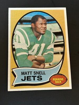 1970 Topps Football #35 Matt Snell EX+ New York Jets Ohio State Set Break