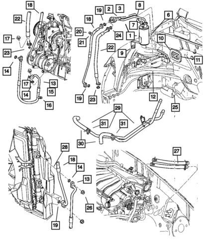 Manguera de refrigerante para Chrysler PT Cruiser 2004-2006 (N/P 68545653AA)