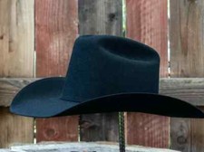 Stetson 6X Mezcal crown 5" Black Felt Hat With Free Hat Brush