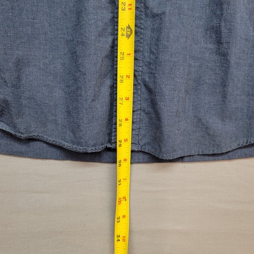 J. Crew Button Down 100% Cotton Shirting Classic Blue Large Dress Shirt - Picture 4 of 12