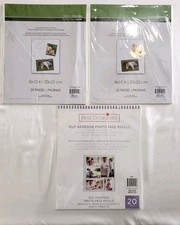 Heavy Duty Self Adhesive 8 x 10 Photo Page Refills 20 Sheets for 3-Ring Binder..