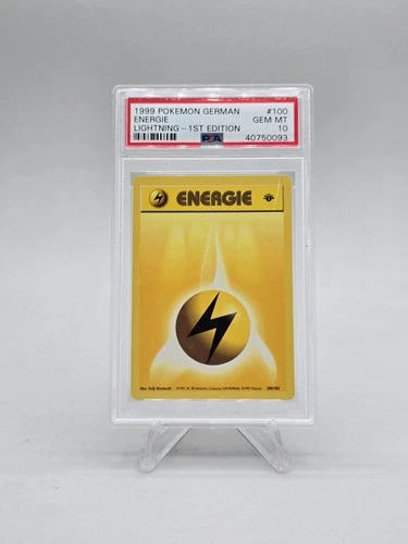 1999 Pokemon German Lightning Energie #100 1st Edition Base Set PSA 10