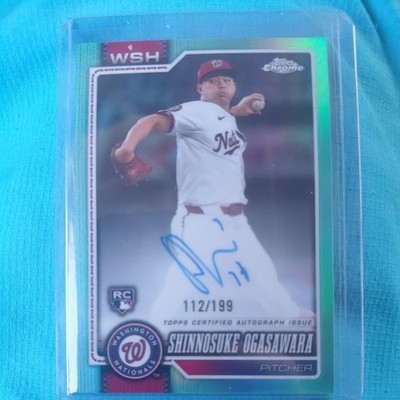 Shinnosuke Ogasawara 2026 Topps Chrome RC Aqua Auto 112/199 SSP Hit 