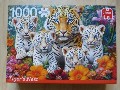 Jumbo Puzzle 1000 Teile Tiger´s Nest Tigerbabys  Neu OVP
