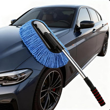 Car Duster Exterior and Interior with Extendable Pole, Microfiber Pad, 30-35