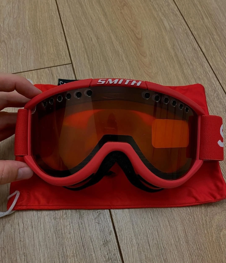 Supreme x Smith Red Goggles FW15 Ski Snowboard Off Road ATV - New