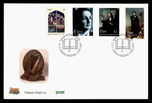 DR WHO 1997 IRELAND FDC FAMOUS PEOPLE COMBO M77302