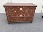 67230 Rustic Primitive Hamd Painted  Blanket Storage Chest with Drawer — photo 2