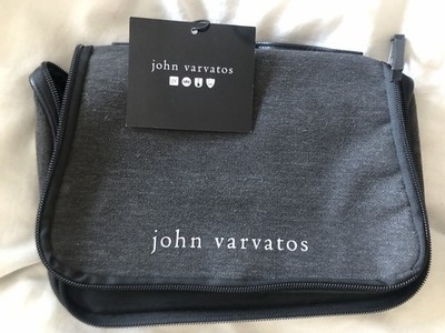 Kulturbeutel Tasche John Varvatos Parfums Beutel  17x25 cm grau neu