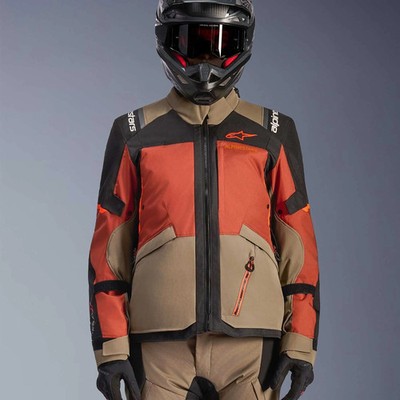 Alpinestars Andes Drystar V4 Motorcycle Adventure Textile Jacket (Wallnut/Rust/B