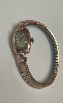 Vintage LONGINES Women s 10k GF Rose Gold Manual Runs Metal Band Swiss
