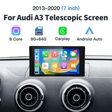 Radio pantalla 7" BT IPS CarPlay pantalla táctil DSP estéreo para Audi A3 2013-2020