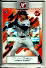 Dillon Dingler 2025 Topps Prestine Encased Orange # 121 Rookie SP # d 17/25