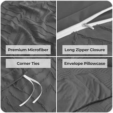 3-Piece Embroidery Duvet Cover & Pillowcase Set