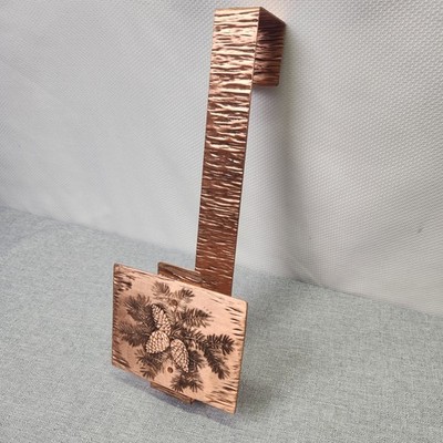 W Line Wreath Hanger Pine Cone Design Wendell August Forge Copper Brass