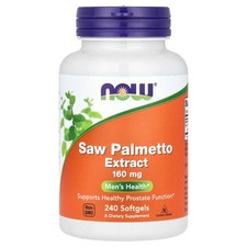 Now Foods Saw Palmetto Extract 160 mg 240 Softgels GMP Quality Assured