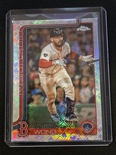 🔥Connor Wong 2025 Topps Chrome Logofractor Edition #10 Boston Red Sox
